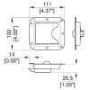 Penn Elcom L1066Z technische tekening 111 × 102 mm zonder sleutelslot