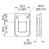 Penn Elcom L1390 technische tekening 48 bij 32,5 mm