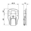 Penn Elcom LO-1649A-A-42c technische tekening 65 bij 43,5 mm