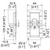 Penn Elcom L3000-7 maattekening stapelslot