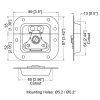 Penn Elcom L904/914Z – technische tekening, 89 × 87 mm en 13 mm diep