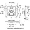 Penn Elcom L905/915/07 – technische tekening, 7 mm diep