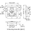 Penn Elcom L905/915S – technische tekening, 13 mm diep
