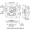 Penn Elcom L908/915/10 – officiële technische tekening met maatvoering