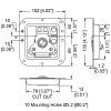 Penn Elcom L908/915Z – officiële technische tekening met maatvoering