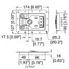Penn Elcom L924/525/CL – officiële technische tekening met maatvoering
