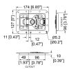 Penn Elcom L944/530/10MOL3 – technische tekening, 10 mm diep, zonder verzet