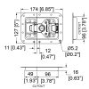 Penn Elcom L944/530MOL3 – technische tekening, 16 mm diep, zonder verzet