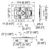 Penn Elcom L944/537/10MOL3 – technische tekening, 10 mm diep, met 27 mm verzet