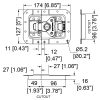 Penn Elcom L944/537MOL3 – technische tekening, 16 mm diep, met 27 mm verzet