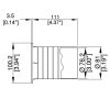 Penn Elcom M1702 technische tekening met buis- en flensmaten