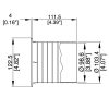 Penn Elcom M1703 technische tekening met buis- en flensmaten