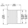 Penn Elcom M1704 technische tekening met buis- en flensmaten