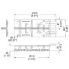 Penn Elcom P1390GLV technische maattekening van het palletrandscharnier