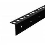 Penn Elcom R0863 enkele zwarte rackrail met vierkante gaten