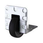 Penn Elcom W8075 inbouw-kantenwiel met zwart wiel